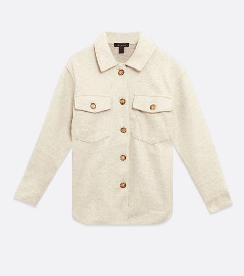 Cream Plain Shacket New Look