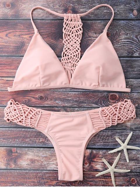 Knitting Strappy Bikini Set