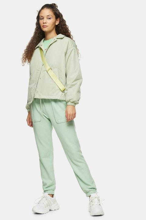 Green Brushed Oversized Joggers