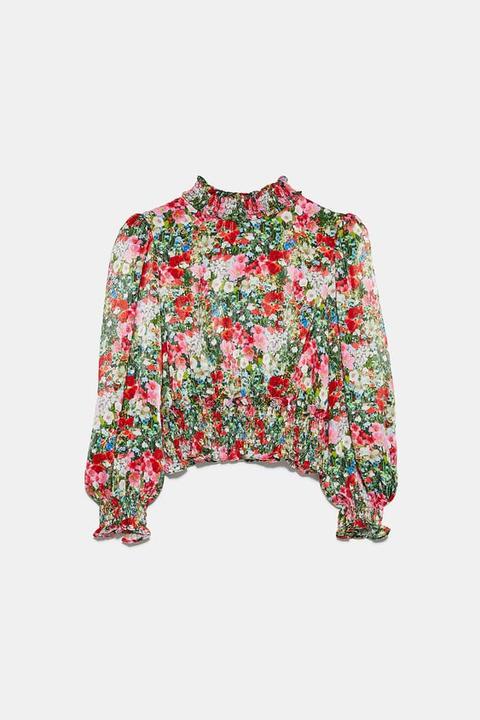 Blusa Cropped Estampada