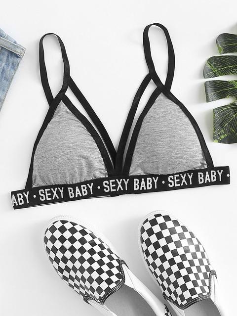 Reggiseno Con Dettaglio Di Nastro Adesivo Lettera