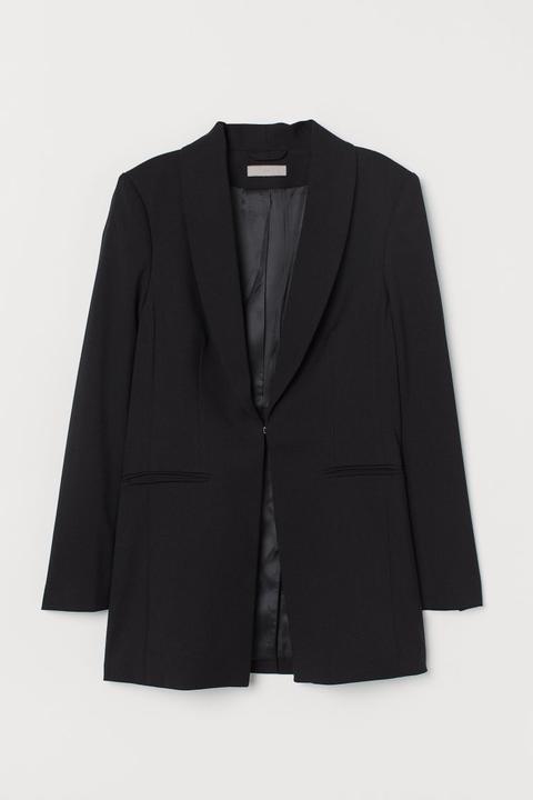 Blazer À Col Châle - Noir