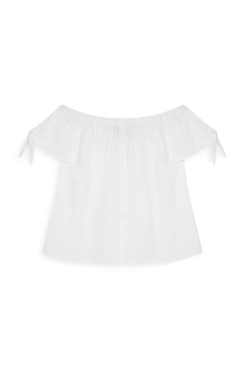 Top De Escote Bardot Blanco