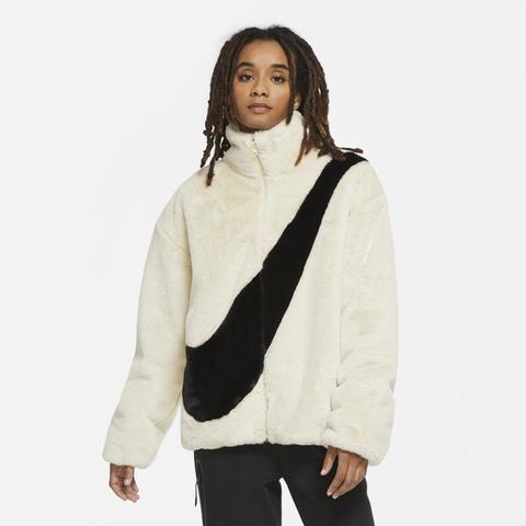 Nike Sportswear Women's Faux Fur Jacket - White