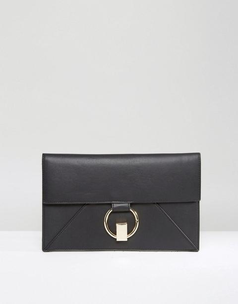 Asos - Pochette Con Anello Sottile E Chiusura Con Girello - Nero