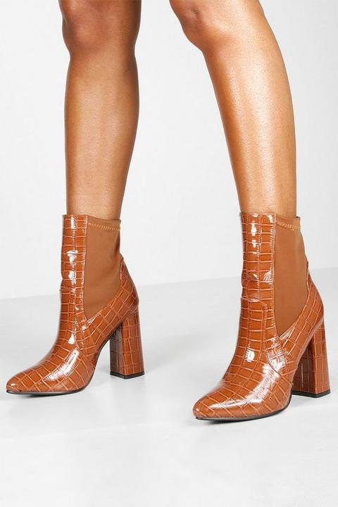 bottes chaussettes marron