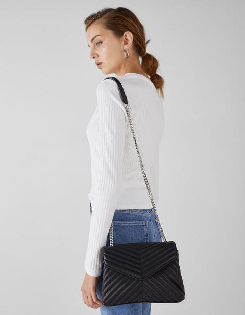 Gesteppte Tasche Im Clutchstil
