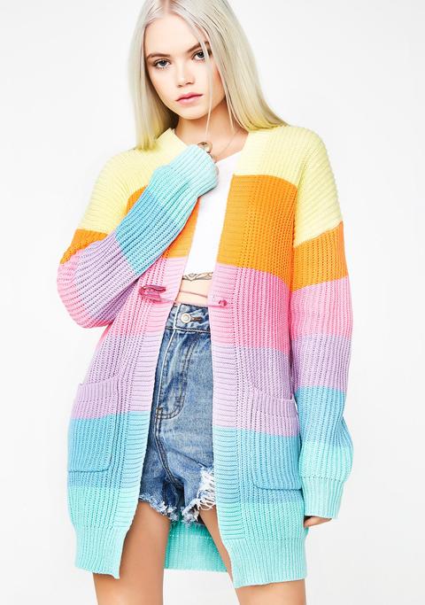 Dolls kill deals rainbow cardigan