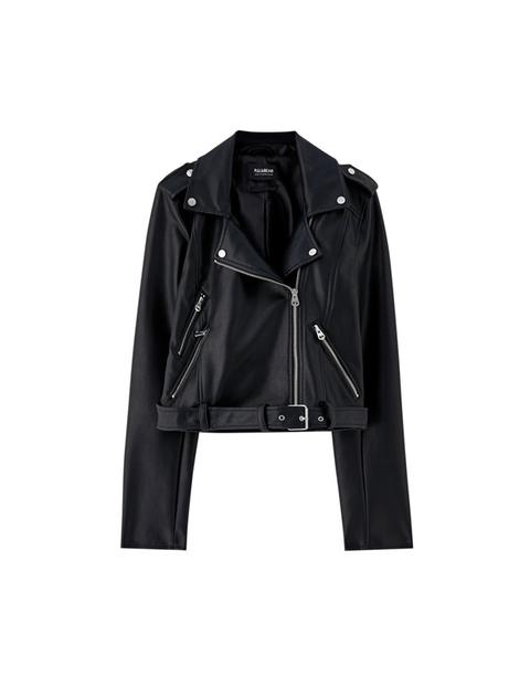 Cazadora Biker Efecto Piel