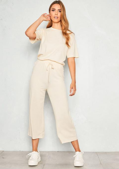 Jade Cream Drawstring Culottes