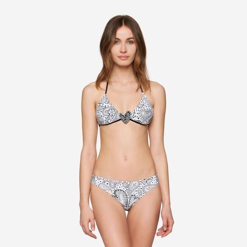 Slip Bikini Stampa Cuori