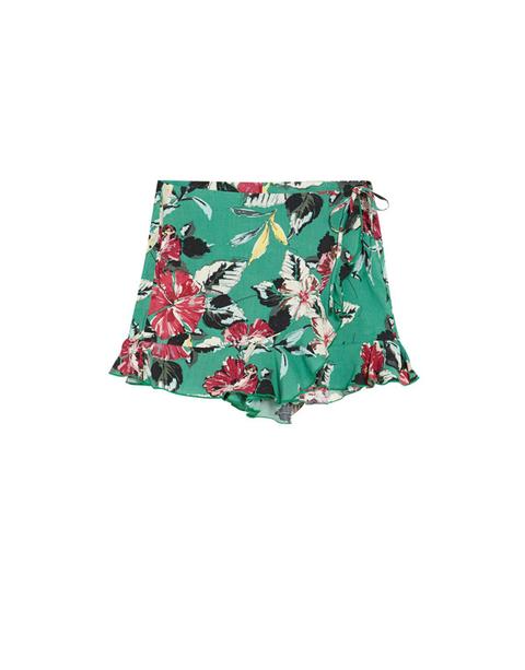 Shorts Pareo Estampado Flores