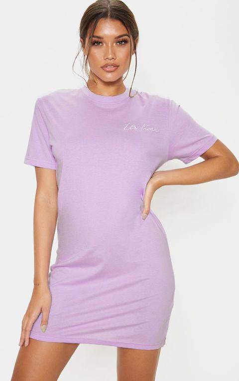 lilac tshirt dress