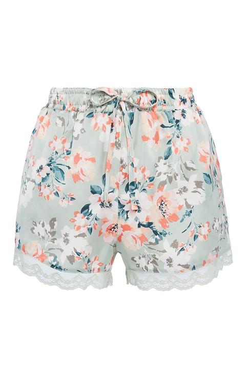 Shorts In Raso A Fiori