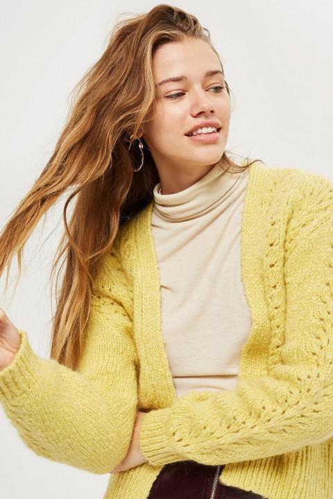 topshop yellow cardigan