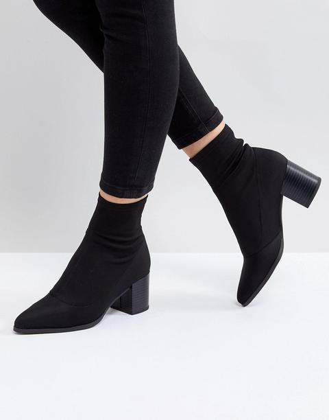 Asos Ricky - Stivali A Calza Con Tacco Medio - Nero