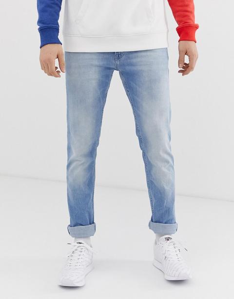 Tommy Jeans - Scanton - Jeans Slim Lavaggio Chiaro - Blu