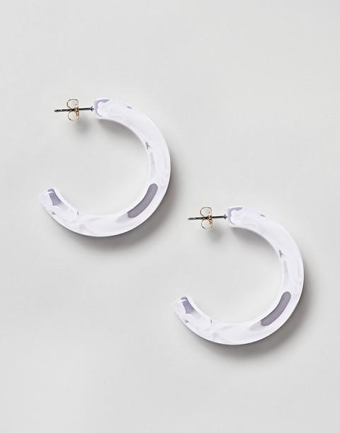 Limited Edition Marble Resin Hoop Earrings