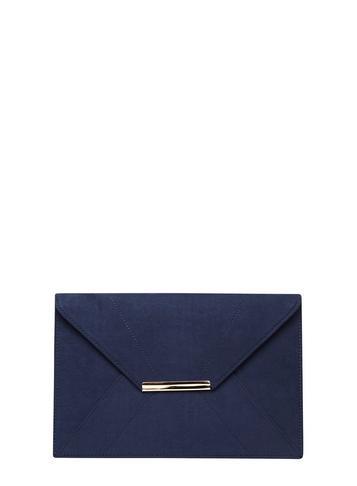 navy envelope clutch bag