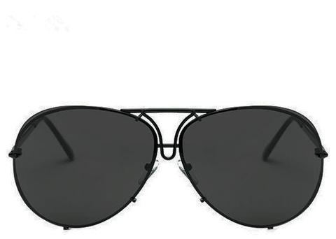 La Black Oversized Aviators