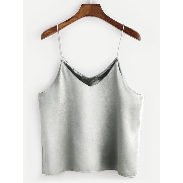 silver spaghetti strap top