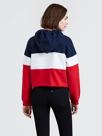 levis color block hoodie women's