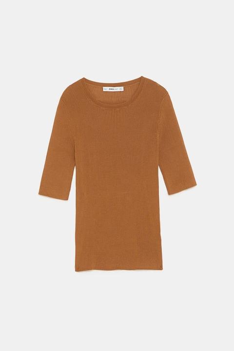 maglia a costine zara