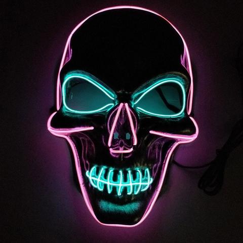 Brelong Creative Glowing Skull Mask For Halloween Party