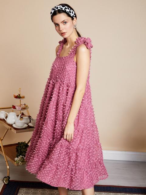 plush pink plus size dresses