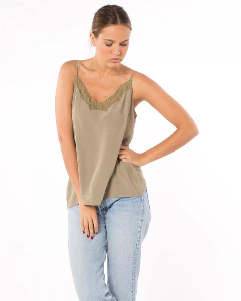 Top Lencero Tirantes Pico Verde Militar