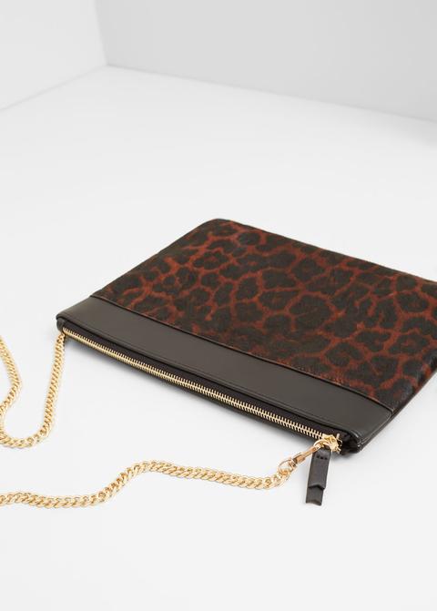 Borsa A Tracolla Pelle Leopardo