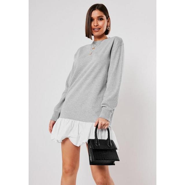 frill hem sweater dress