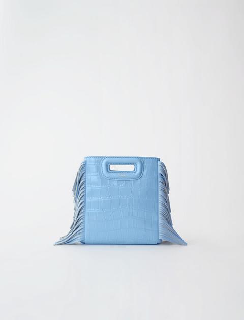 Sac M Mini En Cuir Embossé Avec Chaîne