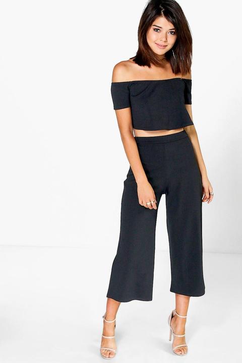 Lexi Off The Shoulder Top And Culotte Co-ord Set