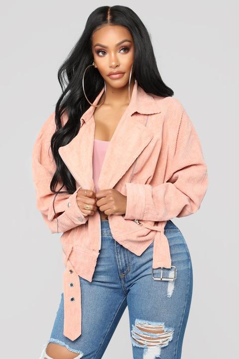 Keep It Together Moto Jacket - Mauve