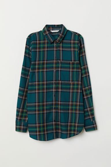 H & M - Camicia A Quadri - Turchese