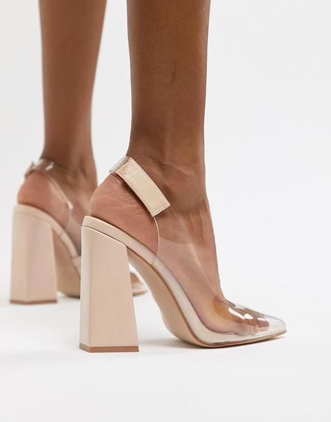 asos public desire clear heels