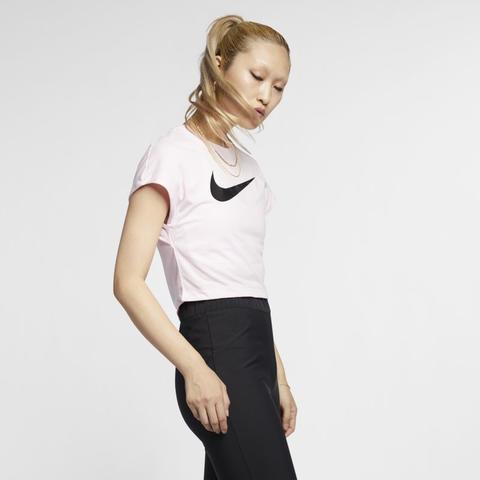 Nike Sportswear Camiseta Corta De Manga Corta Con Swoosh - Mujer - Rosa