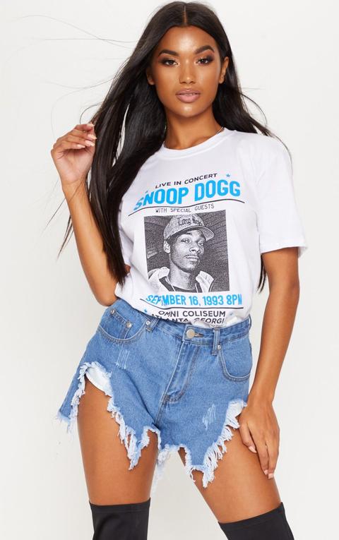 White Snoop Dogg Oversized T Shirt