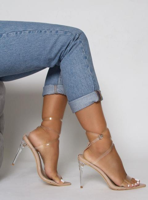 Cassie Nude Patent Pointed Toe Clear 