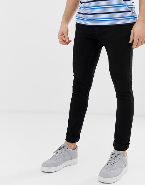 Vaqueros Muy Ajustados En Negro Desgastado Dyker De Brooklyn Supply Co
