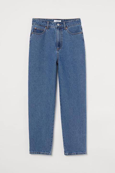 Mom High Ankle Jeans - Azul