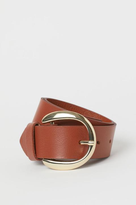 Ceinture En Cuir - Beige