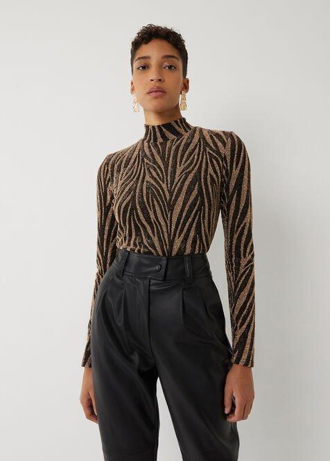 Flame High Neck Top