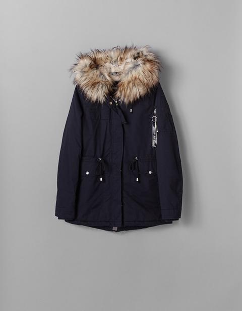 Cappotto Stile Parka Con Cappuccio