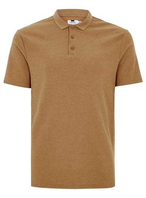 Tan Waffle Polo