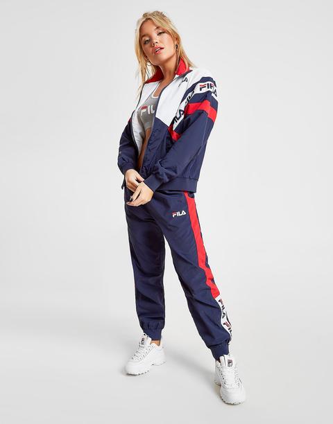 Fila Tape Colour Block Woven Track Pants - Navy - Womens from Jd