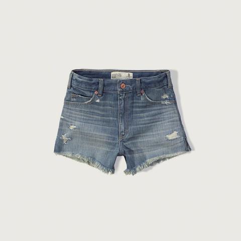 Shorts Di Jeans 4&quot; A Vita Alta