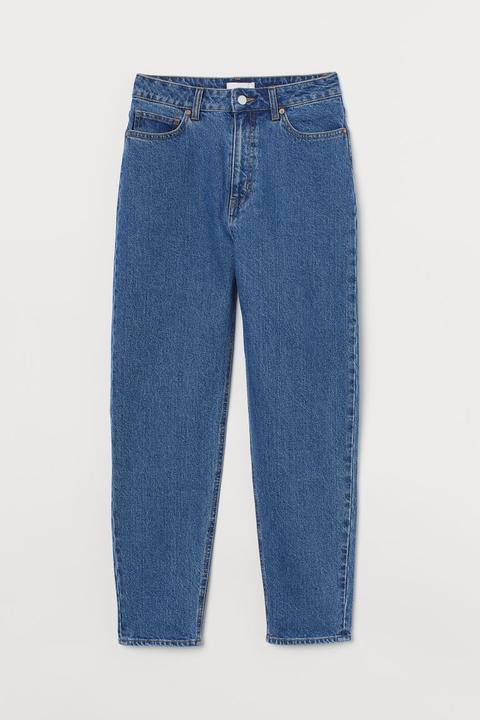 Mom High Ankle Jeans - Azul