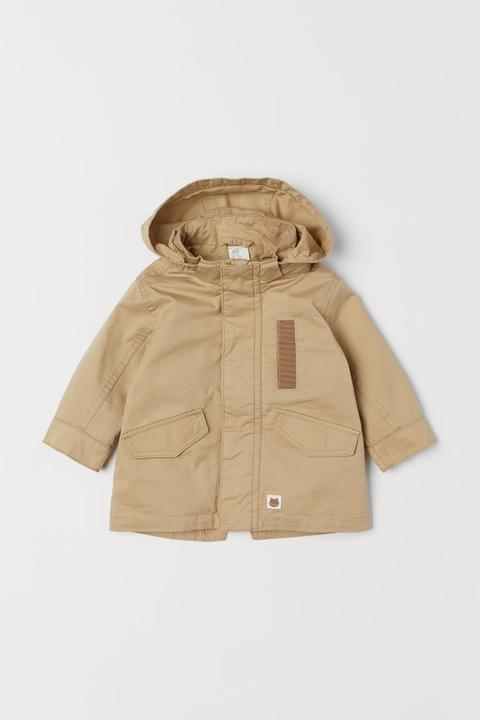 Parka Aus Baumwolle Beige Kinder From H M On 21 Buttons